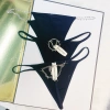 The Mystery of the Magic Box: A girl's sexy T-shirt, thong, chain pendant, thin strap, low-waisted, cut-out Japanese-style triangular underwear details Picture